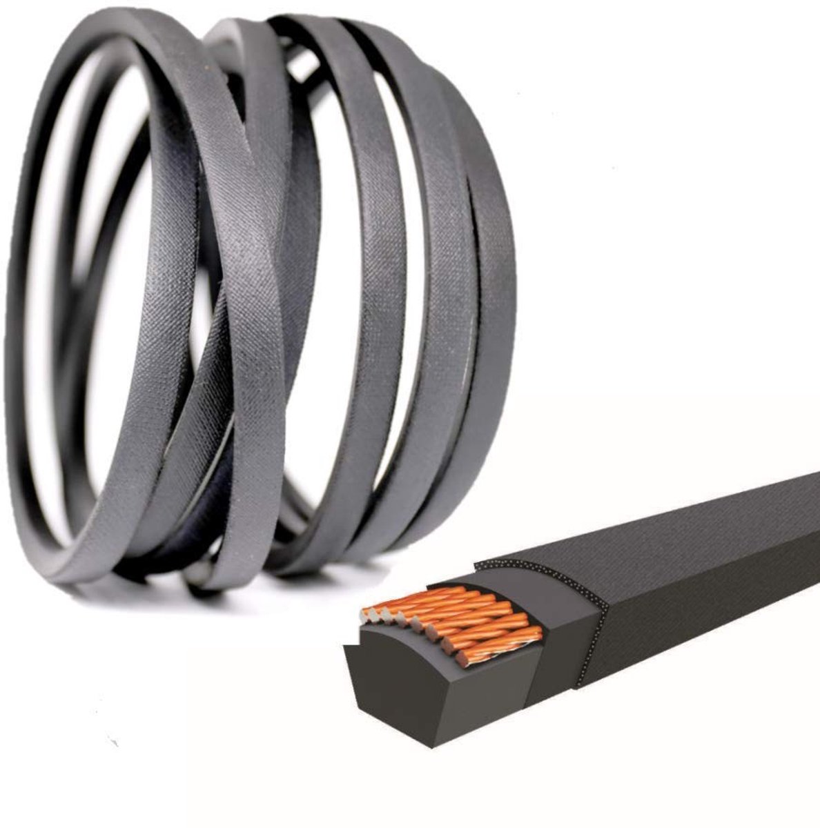 Reserve riem voor grasmaaiers en tractoren - 5/8 x 156 1/2 inch