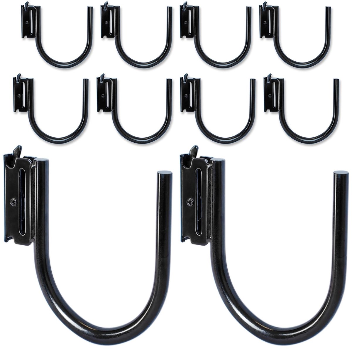E-Track J-haken - 10 stuks zware stalen haken voor vrachtwagen en garage