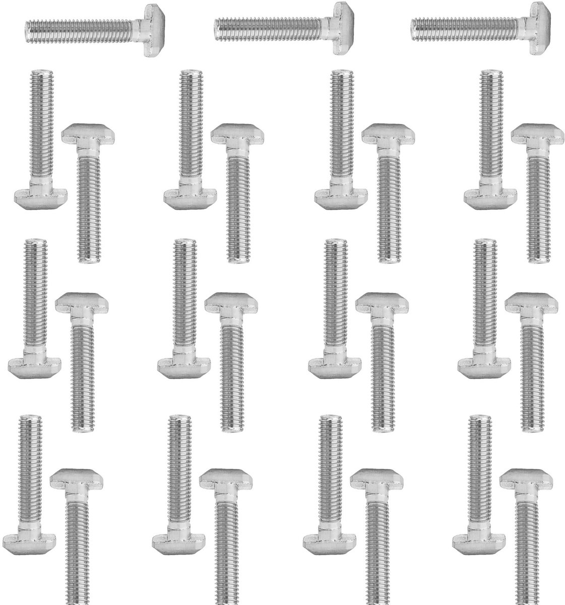 T-montage elementen - 20 stuks M8 x 40mm voor aluminium profielen