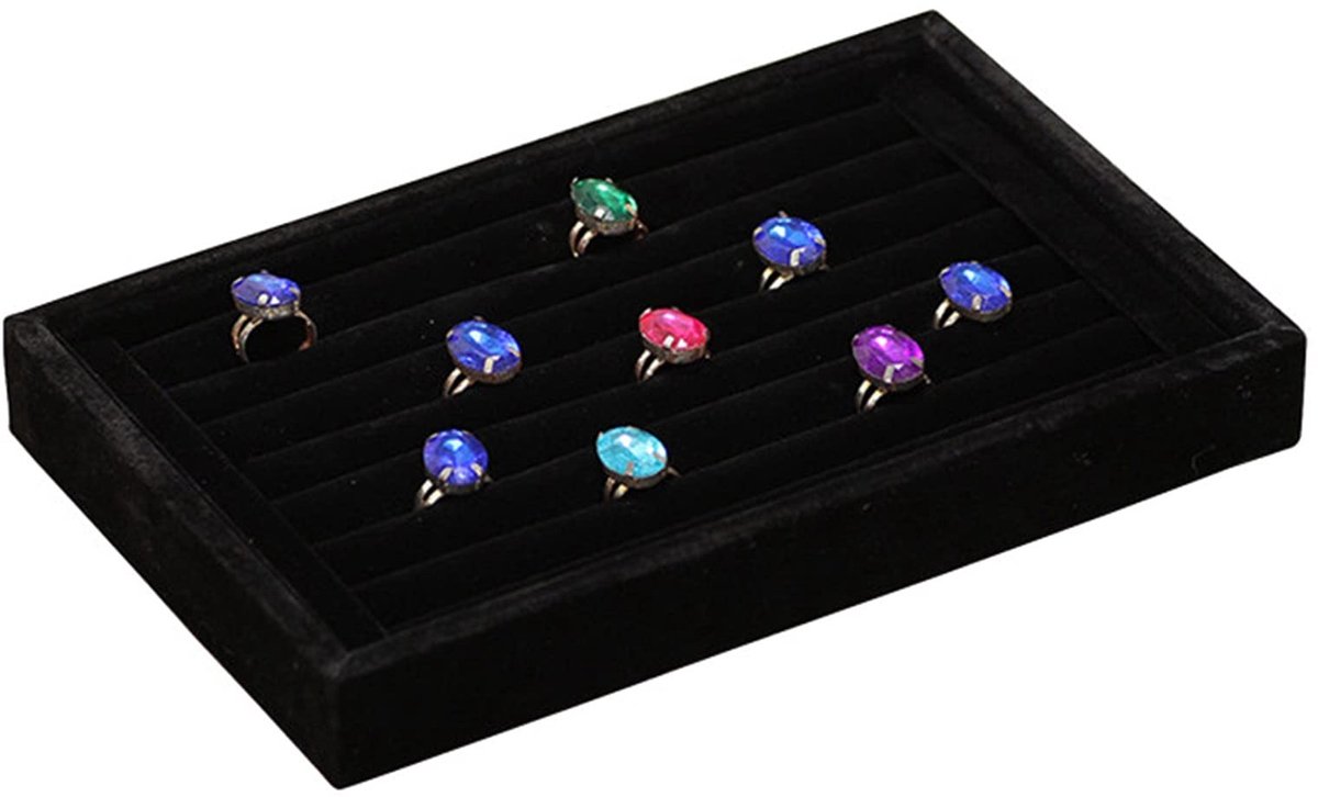 Ringhouder met 7 Slots - Zwart Velvet