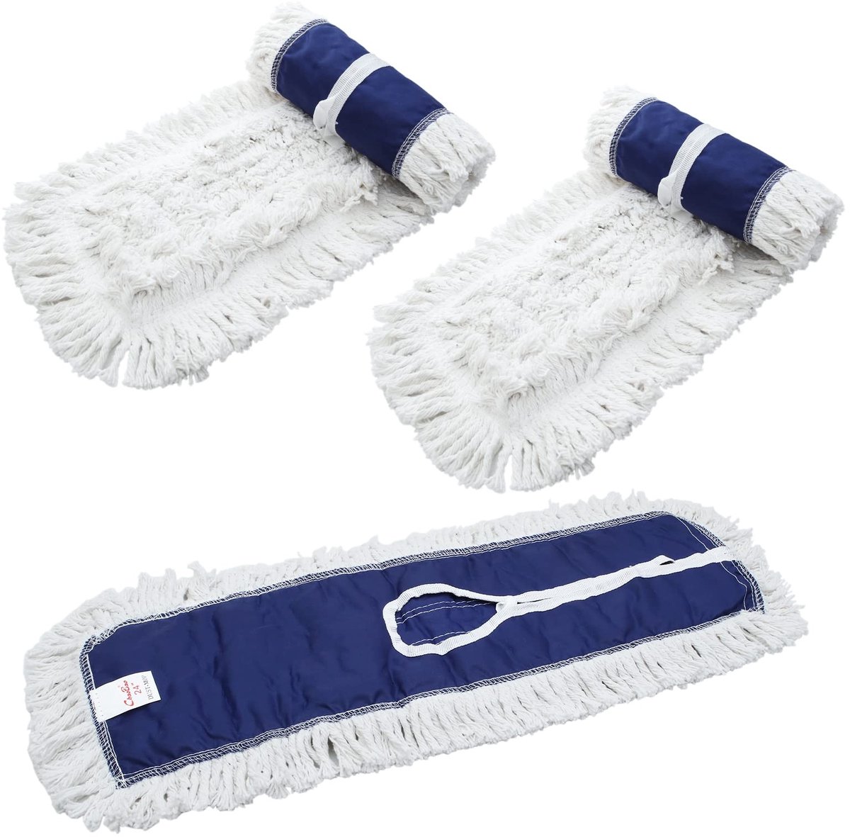 Dweilkoppen 24 inch - Voor keramische en marmeren vloeren - 3-pack blauw