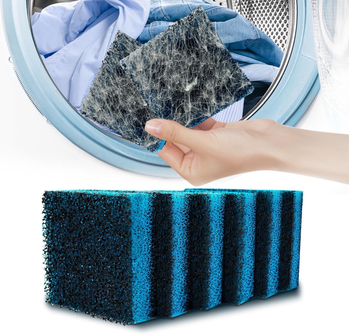 Huisdierhaarverwijderaar voor wasmachine - Herbruikbare pluisbontvanger - 6 stuks