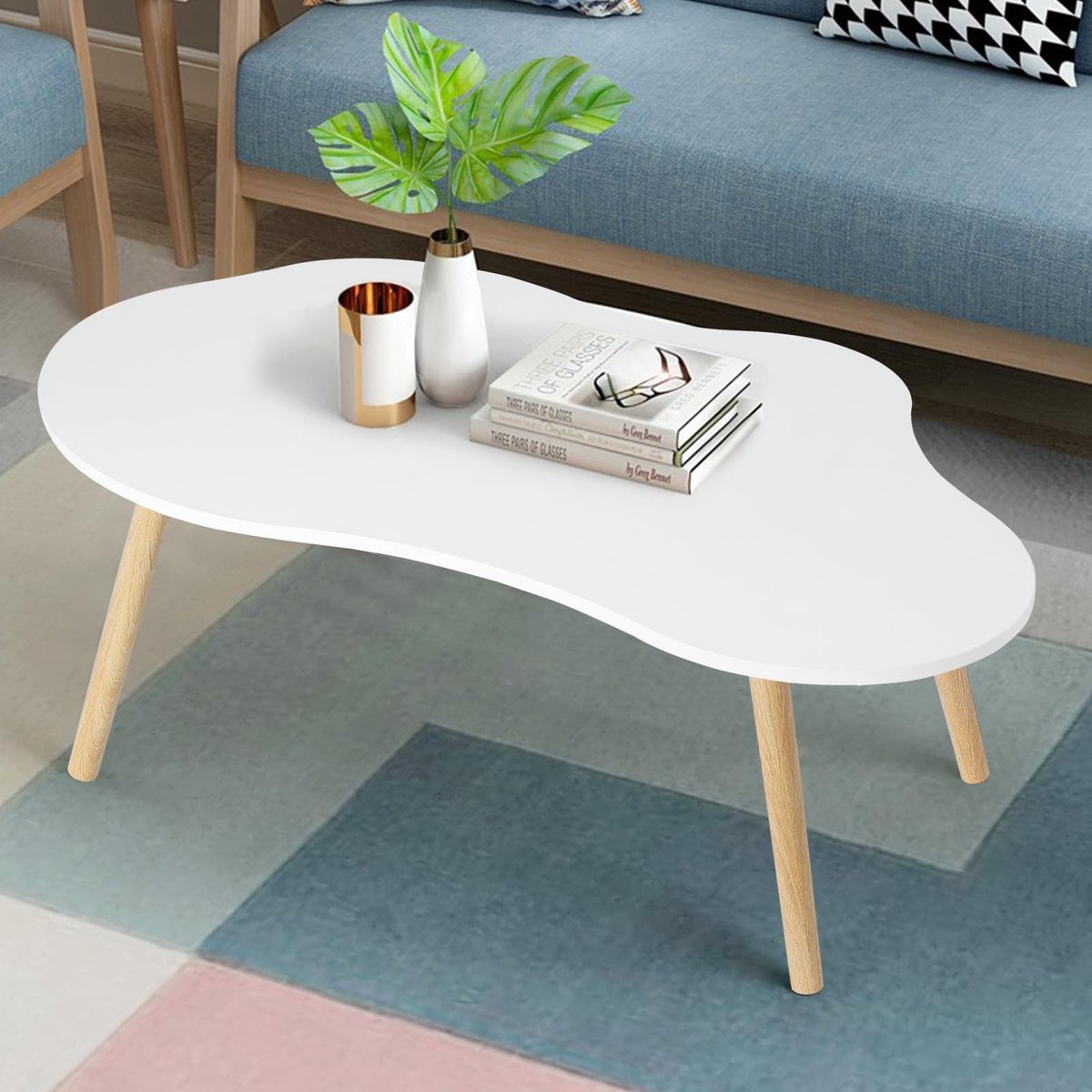 Koffietafel - Modern, cloudvorm, wit