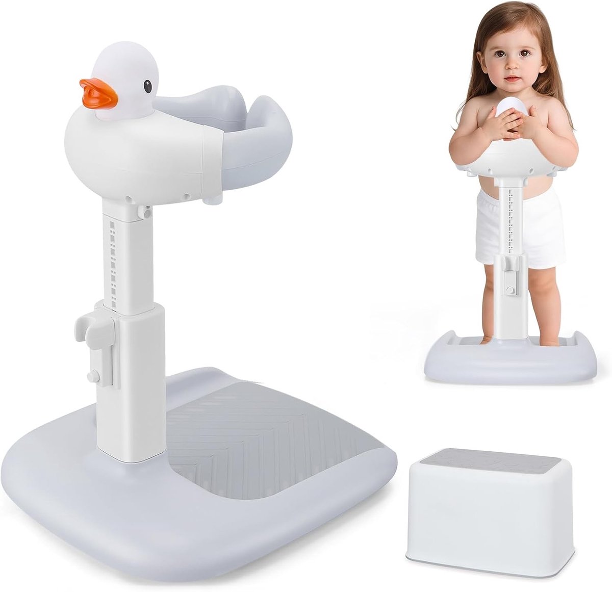Verstelbare Badstandaard voor Kinderen, Ideaal voor Badplezier en Reizen, Geschikt voor Baby's en Peuters