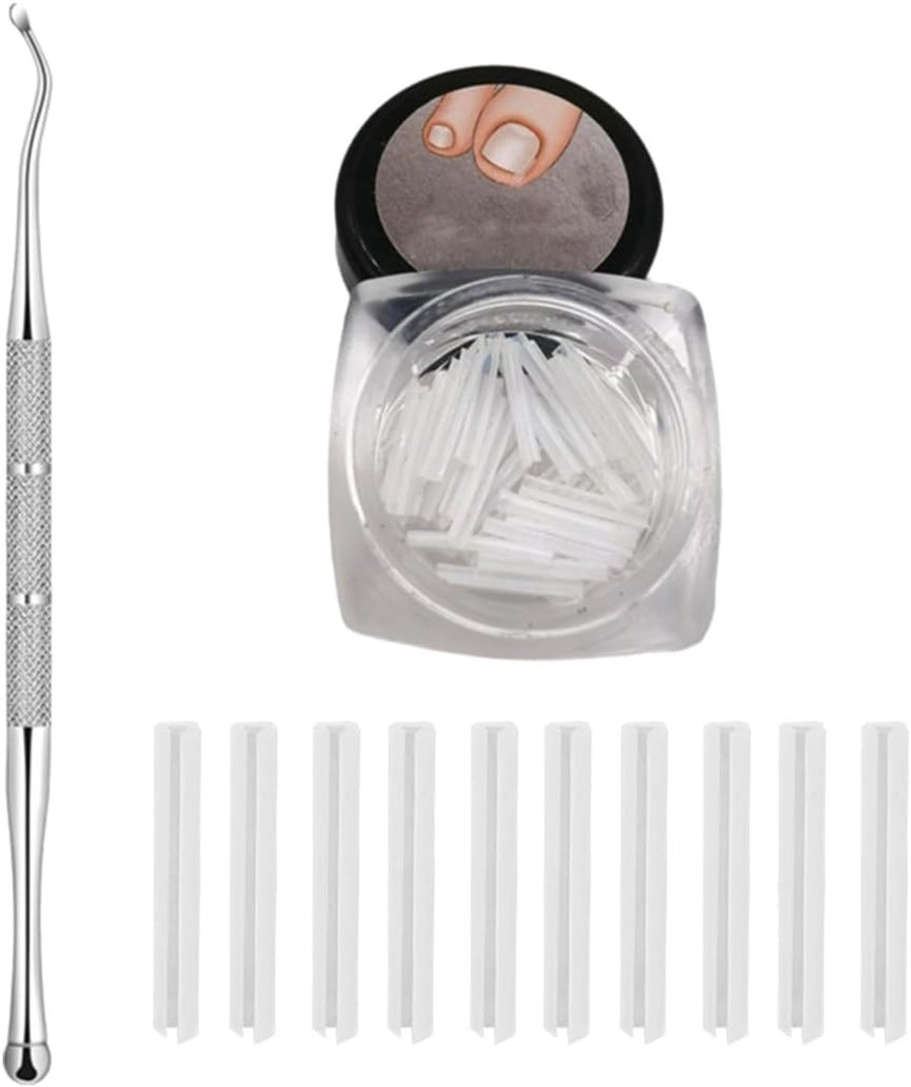 Set van 50 stuks voor het corrigeren van ingegroeide teennagels, pijnloze schuurstrips en lifter voor teennagels, handige set voor voetverzorging