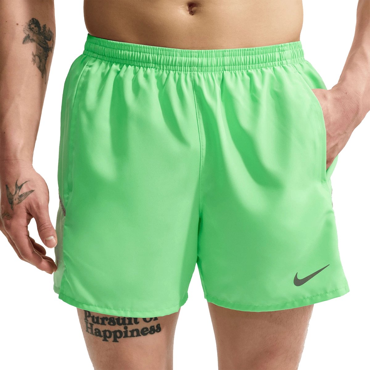 Nike dri-fit miler 5bf short in de kleur . Groen