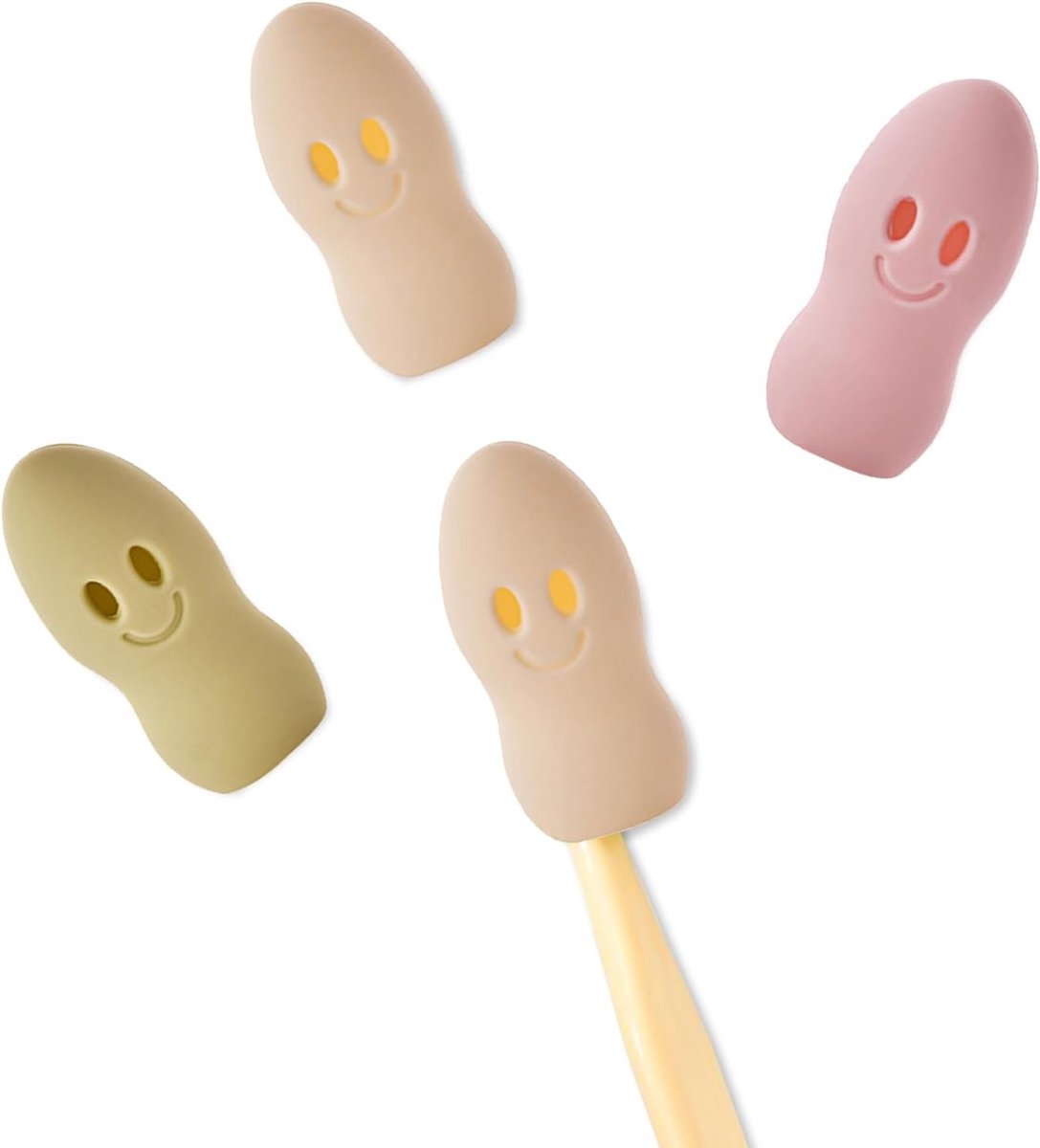 Beschermende Hoes voor Reis Tandenborstelkoppen, Antibacterieel Silicoon, Set van 4, Ideaal voor Op Reis en Hygiëne
