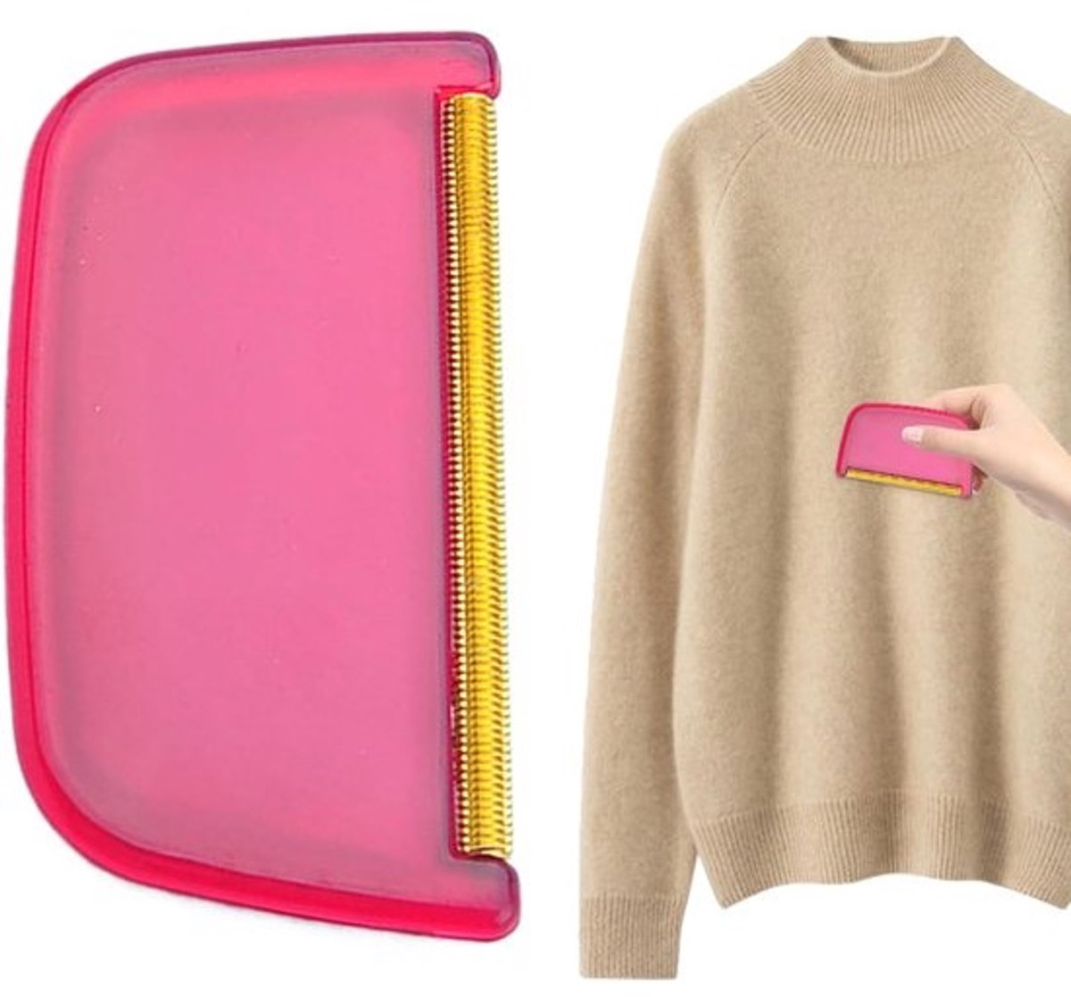Wollen Pluisverwijderaar - Kleding Scheerapparaat - Kleding Onderhouden - Robuuste Koperen Snijder - 8 x 4 cm - Roze
