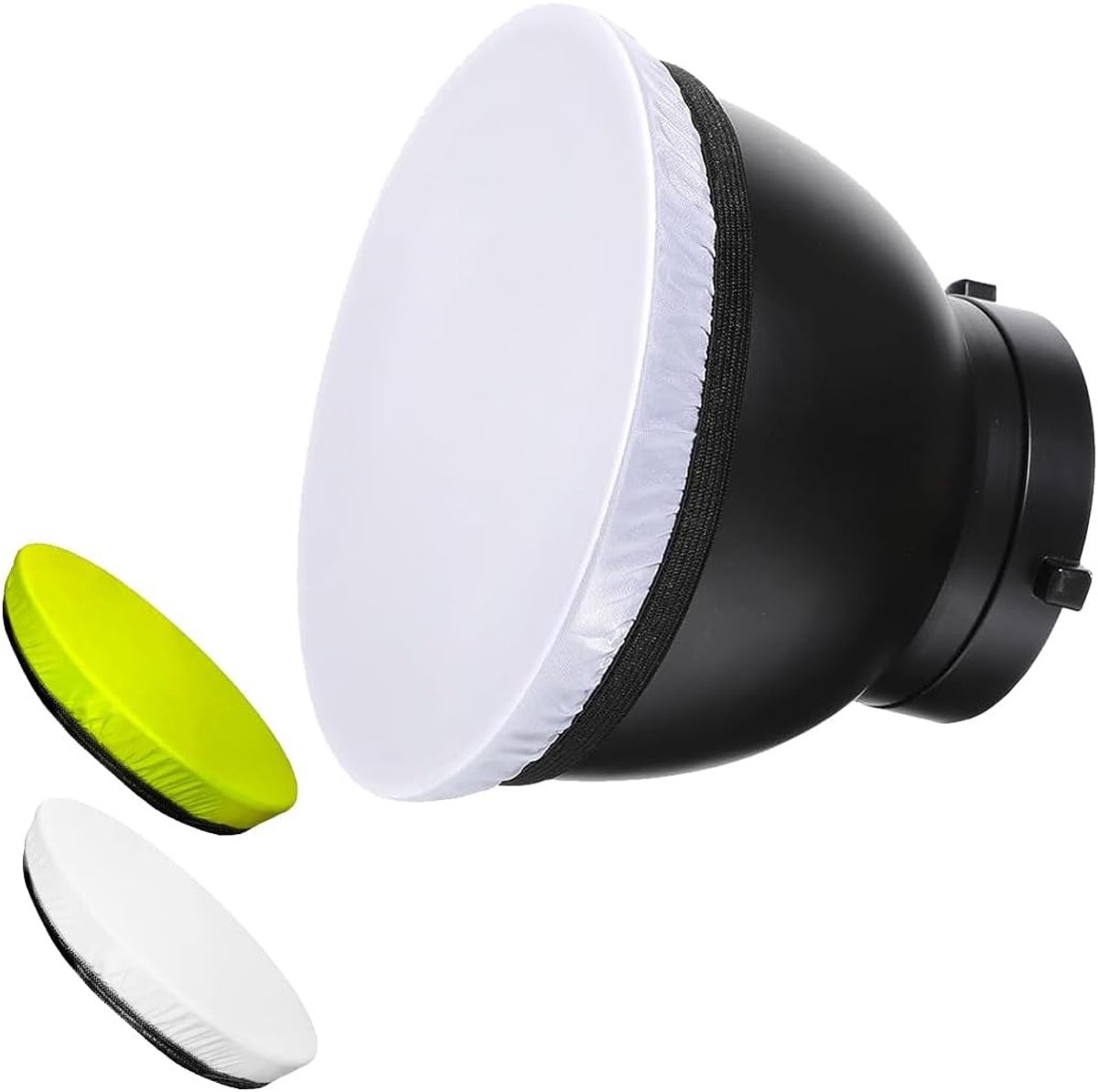 Lichtdiffusor voor Fotografie en Videoproductie - 2 Stuks 18 cm - Wit en Geel - Professionele Verlichting en Reflectie