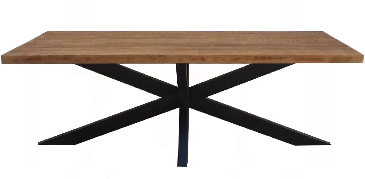 Livingfurn Eettafel Brix Sturdy Spider 240 cm Bruin