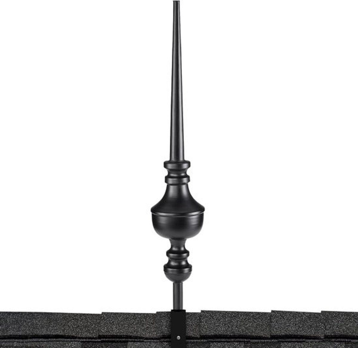 Dakplaat - Dakdecoratie - Dak Verfraaien - Handgemaakt Aluminium - 27 inch Hoog - Zwart