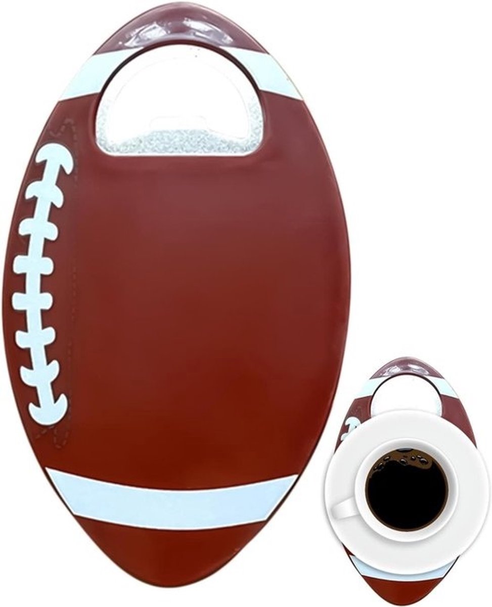Voetbal Flesopener - Grappige Opener Keukengereedschap - Bierflessen Openen - Met Anti-Verbrandingsschuim - 14 x 9 cm - Uniek