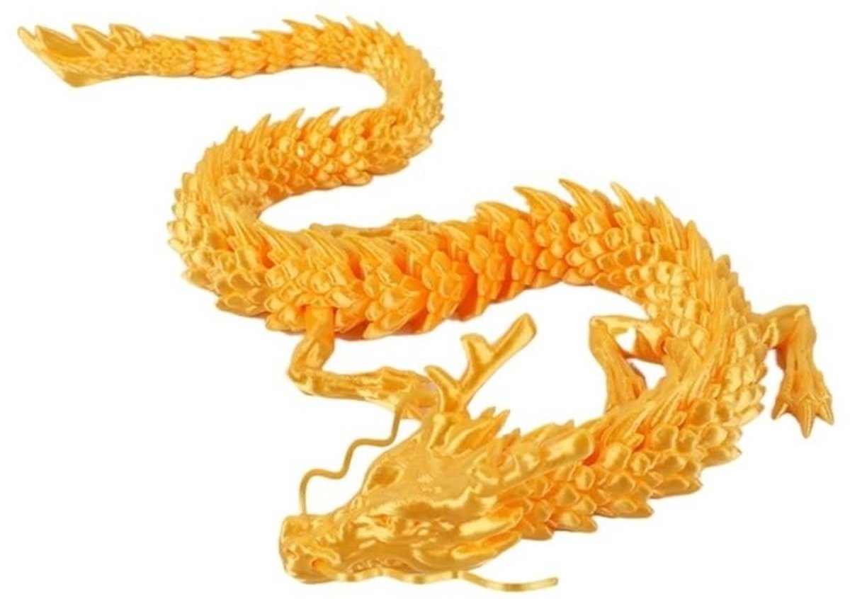 Beweegbare drakenfiguur - 3D-print - Voor huisdecoratie - 30 cm