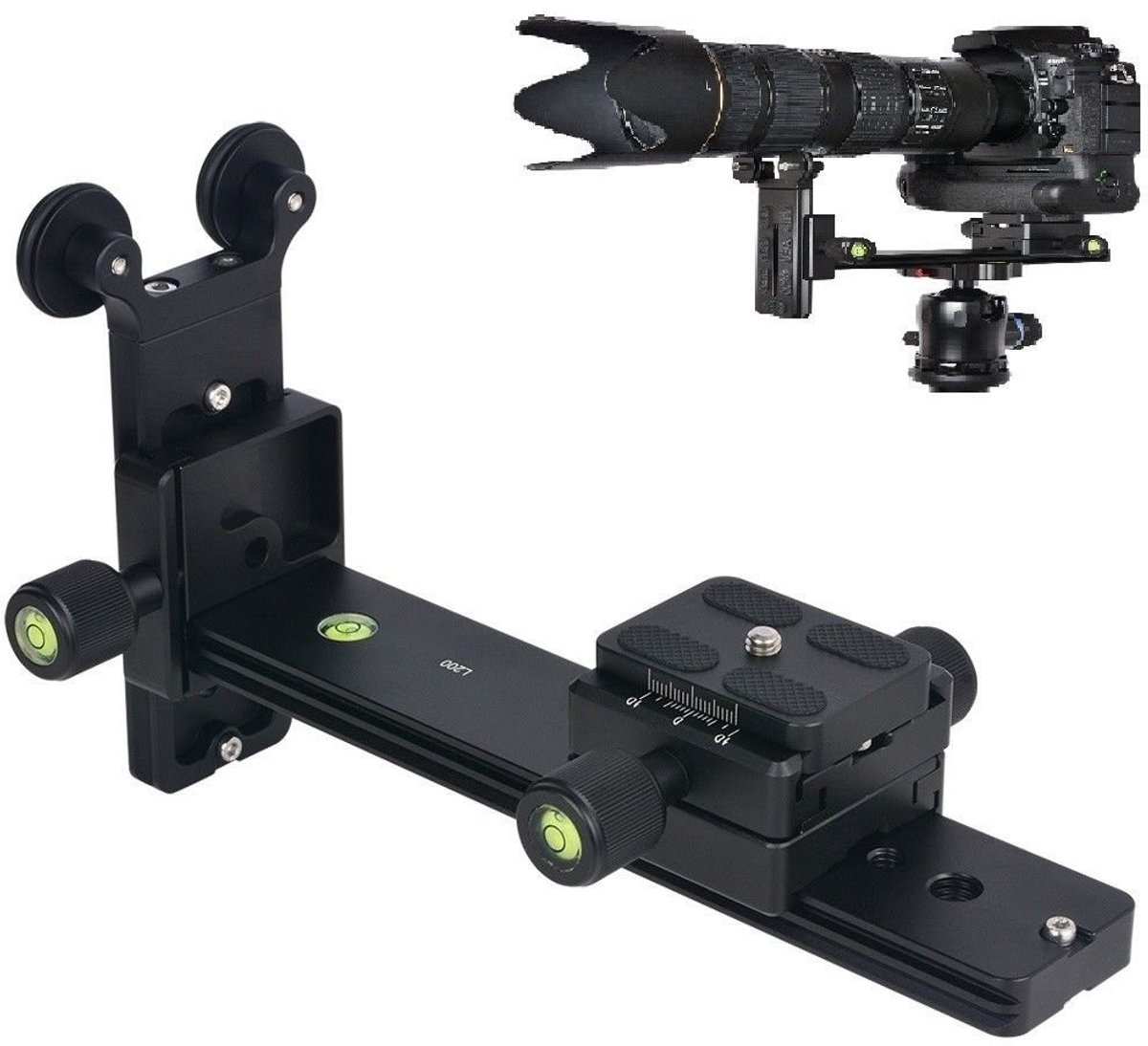 Telephoto Lens Support Bracket - Quick Release Plate voor Camera