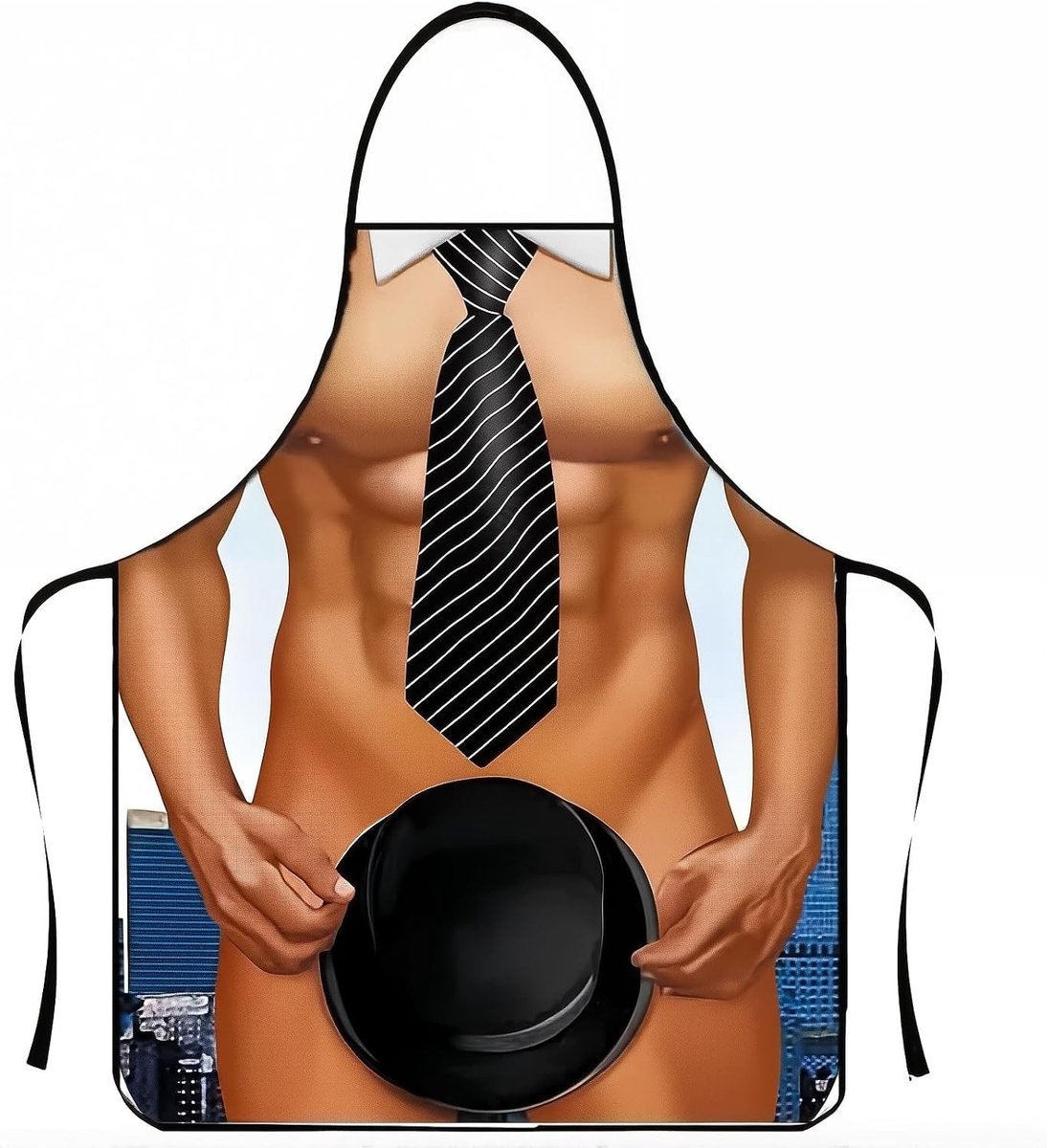 Sexy Kookschort voor Mannen met Grappige Spierafbeelding | Keuken Schort voor Koken, Grillen en Feestjes | Origineel Cadeau voor Mannen en Vrouwen