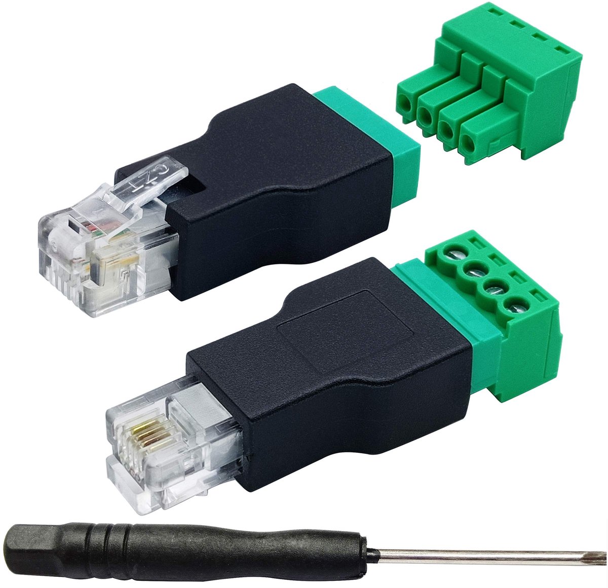 RJ11 Verbindingsklemmen - 2-Pack voor Telefoon en
