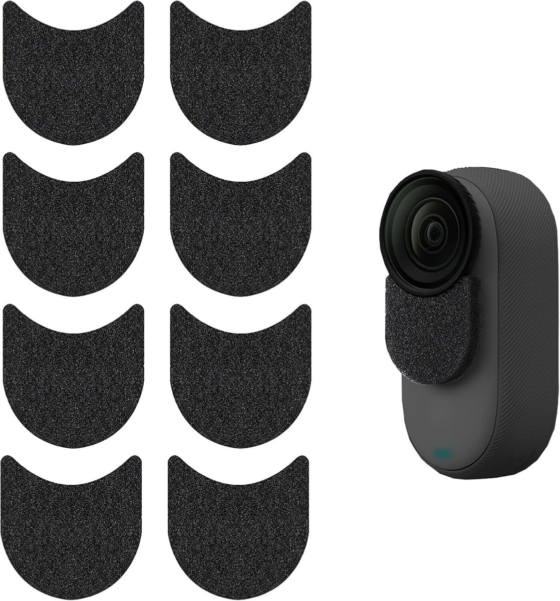 Microfoon Windscreen Set van 8 - Professionele Geluidsreductie, Schuim Windscherm voor Actiecamera's, Vermindert Windgeluid en Verbetert Geluidskwaliteit