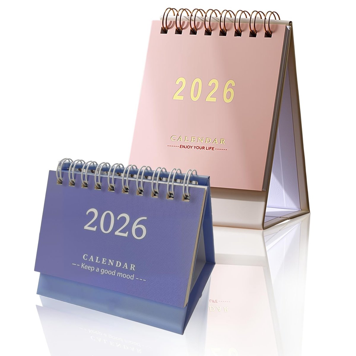 Mini bureaukalender 2025-2026 - Set van 2 stuks
