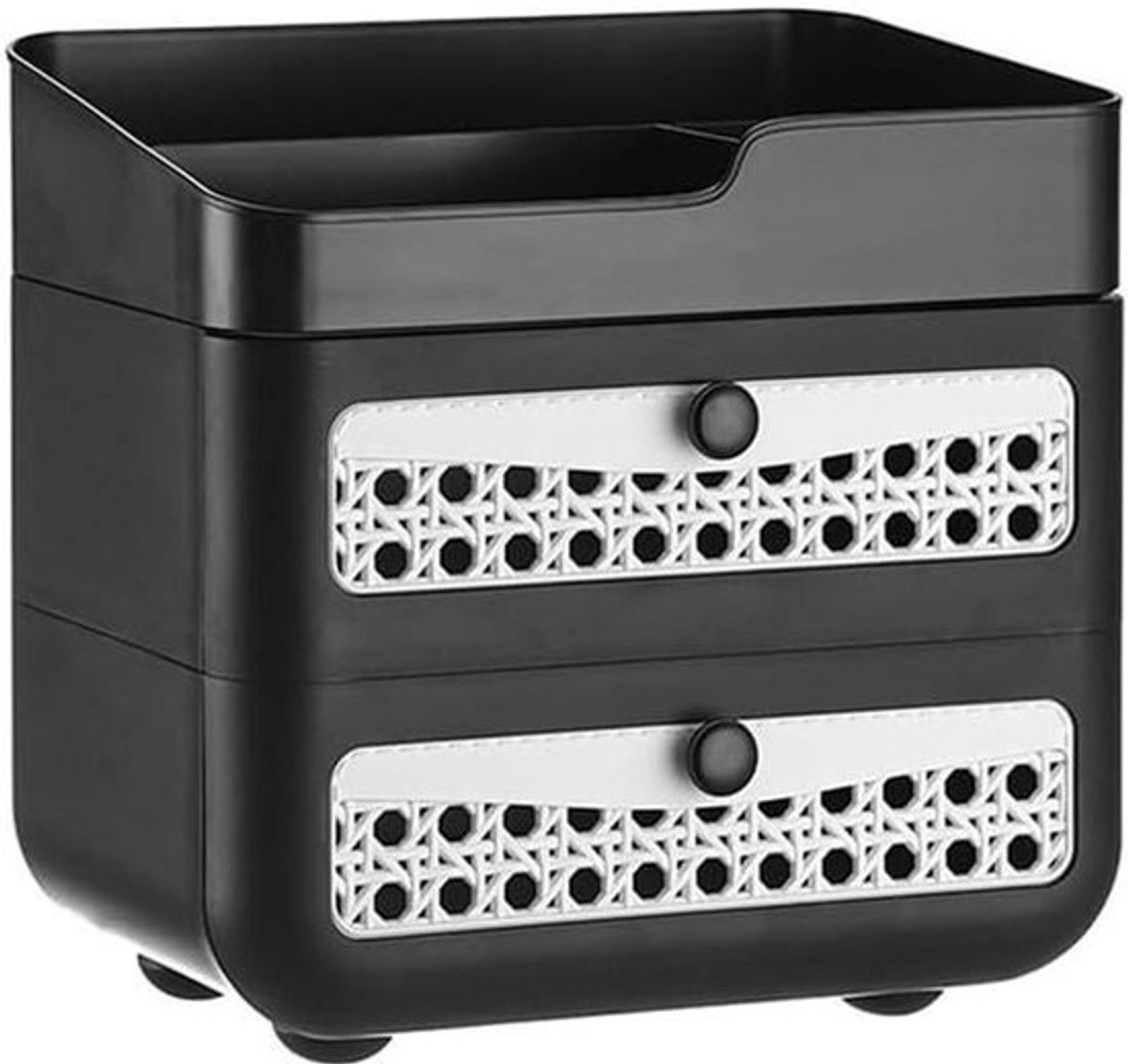 Make-up doos organizer - Cosmetica opberger - Bureau organiseren - Met lade - 10x10x10 mm - Zwart