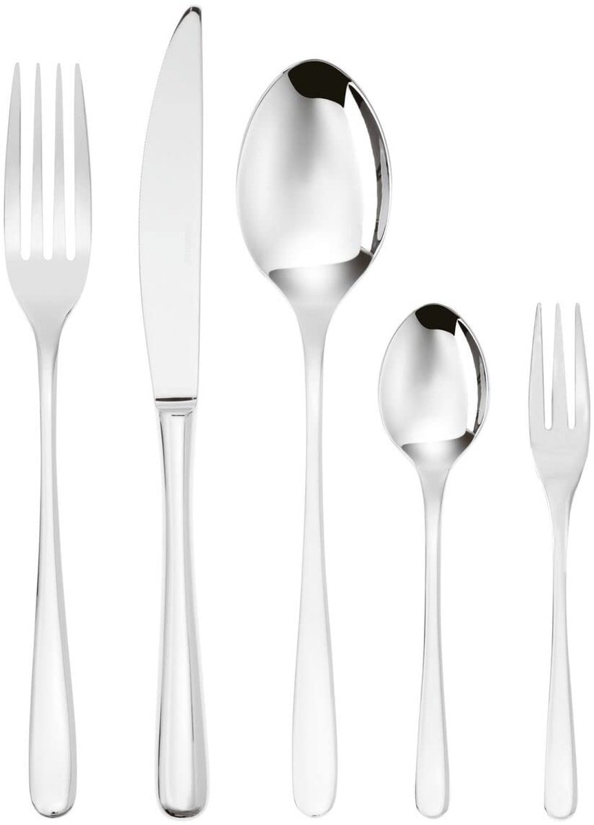 SnelShoppen - Serviesset 30-delig voor 12 Personen - Roestvrijstalen Bestekset 18/10 - Vaatwasmachinebestendig - Voor Feesten, Diner en Dagelijks Gebr