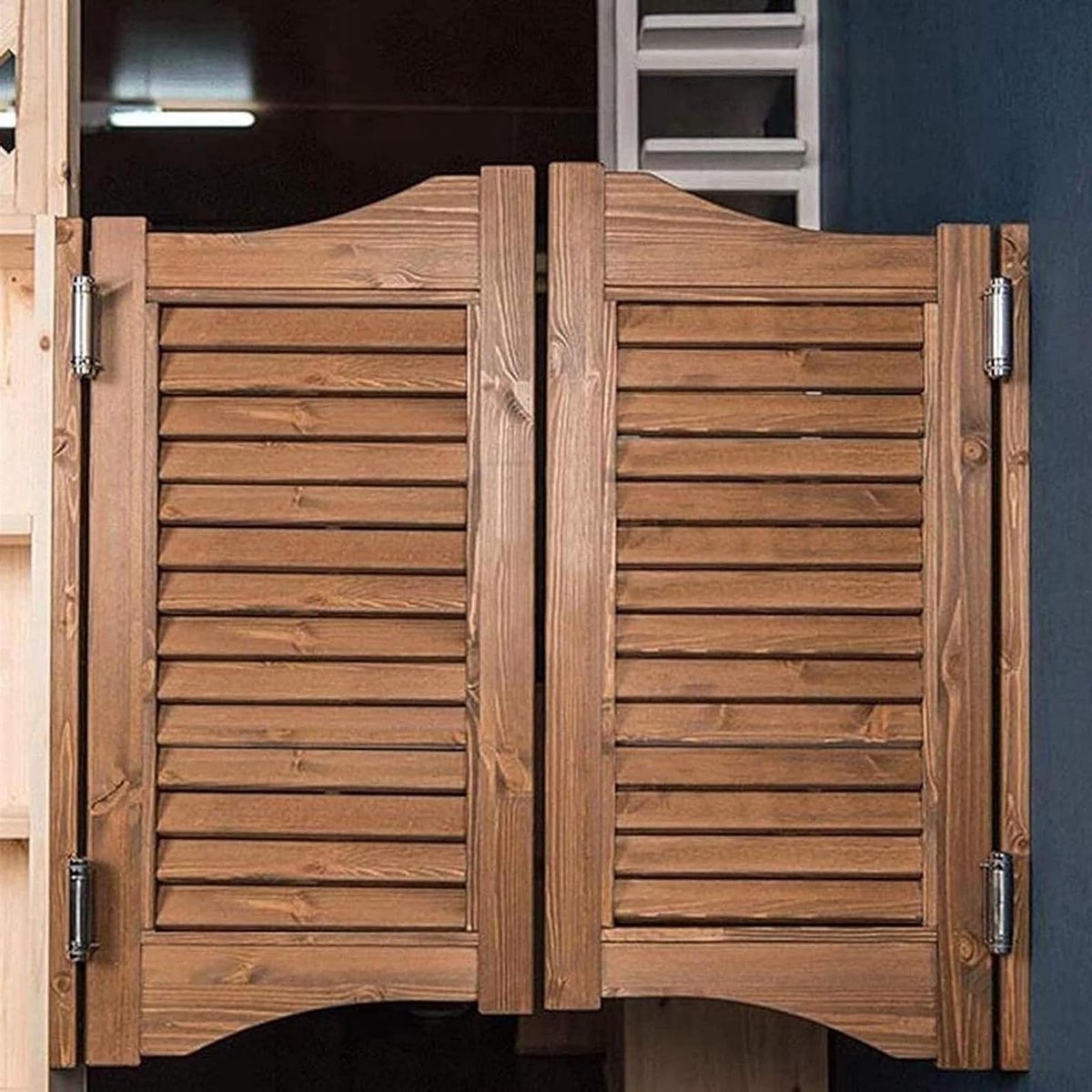 Swingende Cafe Deuren - Saloon Deuren Louvred - Interieur Decoratie - Massief Hout - W80cmxH90cm - Niet gespecificeerd