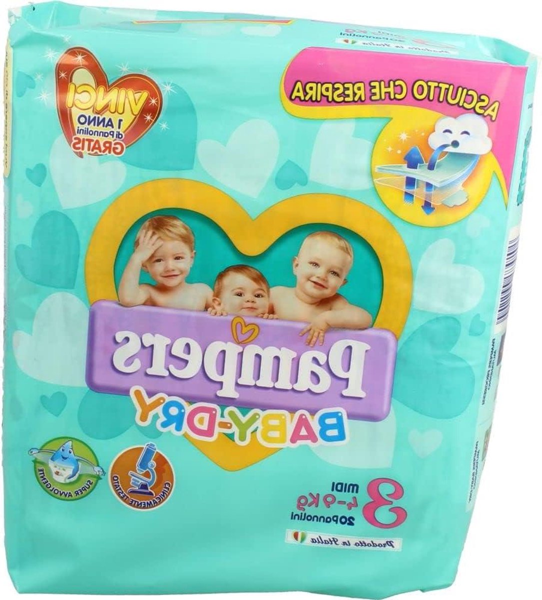 Baby Luiers - Pampers Baby - Droog Houden - Absorberend - 20 Stuks - Wit