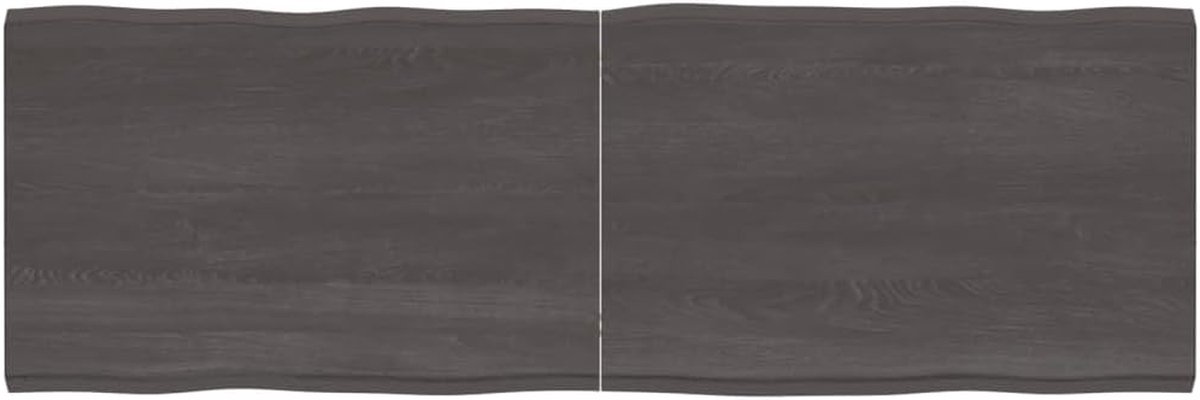 Eiken Tafelblad - Houten Blad Bureau - Tafel Vernieuwen - Massief Hout - 180 x 60 cm - Donkergrijs