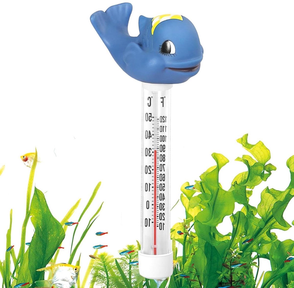 Zwembad Thermometer - Vijver Temperatuurmeter - Water Temperatuur Meten - Schattig Visontwerp - 12.3 Centimeter - Niet gespecificeerd