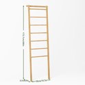 Houten decoratieladder met 7 sporten. Afmetingen 172,7 x 50 x 22,9 cm.