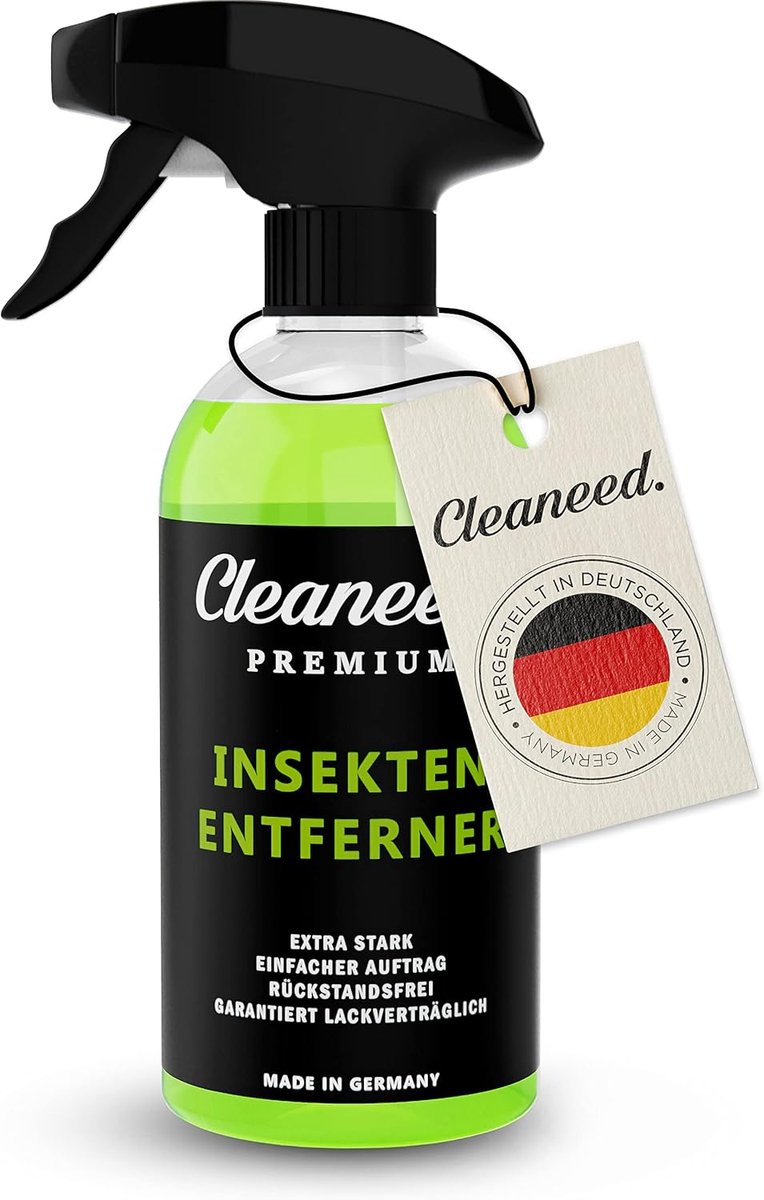 SnelShoppen - Premium Insectenverwijderaar 500 ml, Made in Germany, Extra Sterk, Residuvrij, Lakvriendelijk, Eenvoudig Aan Te Brengen voor Auto en Mot