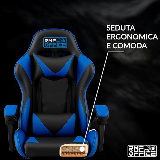 SnelShoppen - Professionele Gaming Stoel - Ergonomische & Kantelbare Gaming Chair met Voetsteun - Comfortabele en Ontspannende Stoel met Zwenkwielen, van snelshoppen — afbeelding 5