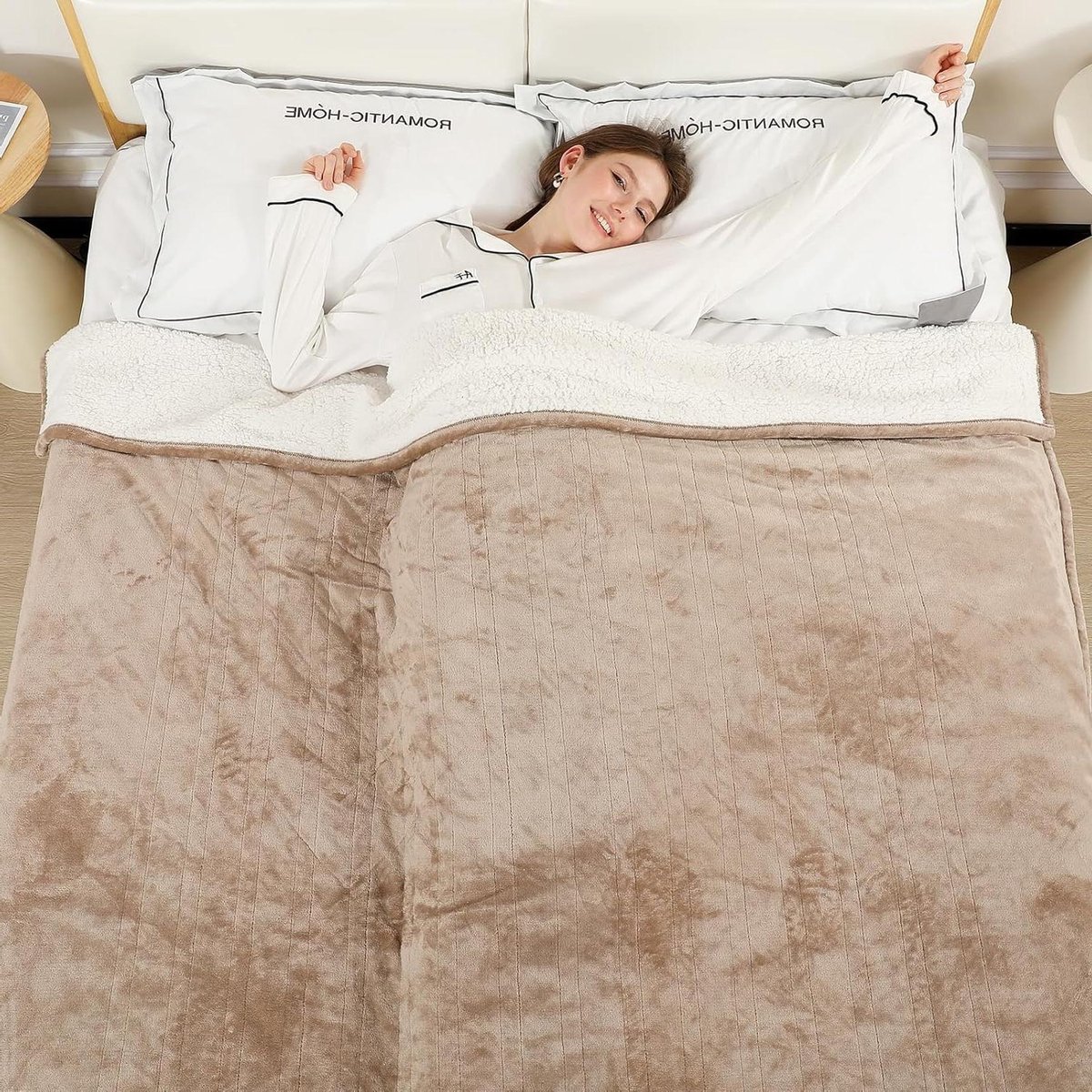Elektrische Deken - Verwarmde Deken - Lekker Warm Blijven - Gelijkmatige Warmte - 200 x 150 cm - Grijs