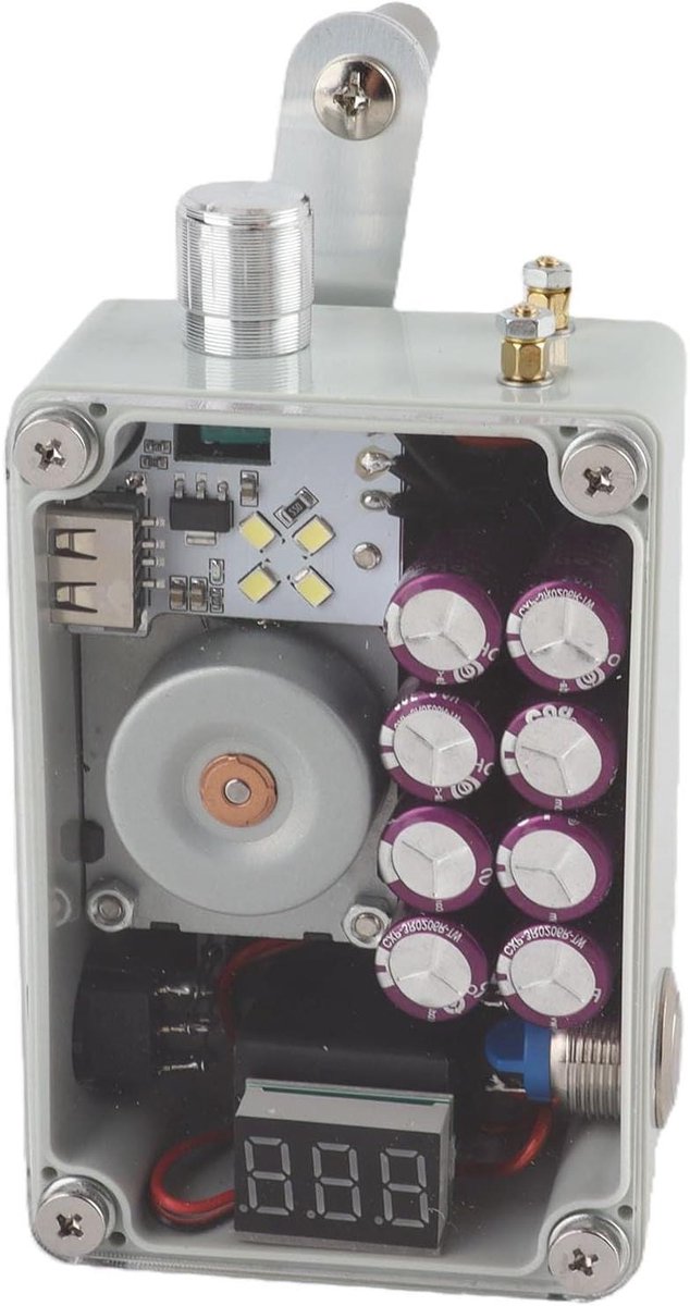 Hand Crank Generator - Draagbare Stroomgenerator - Buiten Opladen - Menselijke Energie - 14x9x8 cm - Zwart