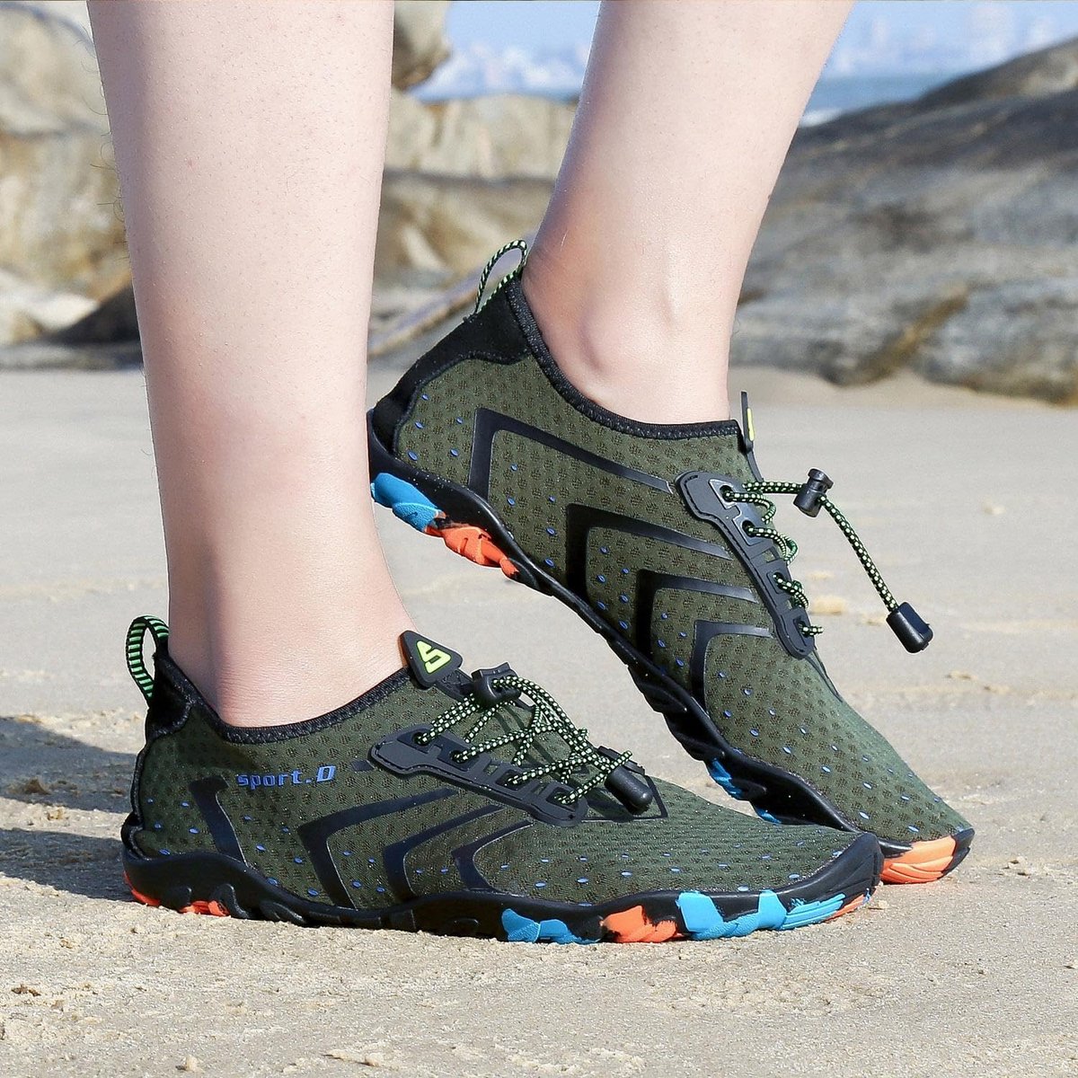 SnelShoppen - SAGUARO Waterschoenen Kinderen - Antislip Neoprenschoenen - Ademend Aquaschoenen voor Jongens en Meisjes - Strandschoenen Maat 27 EU Gro