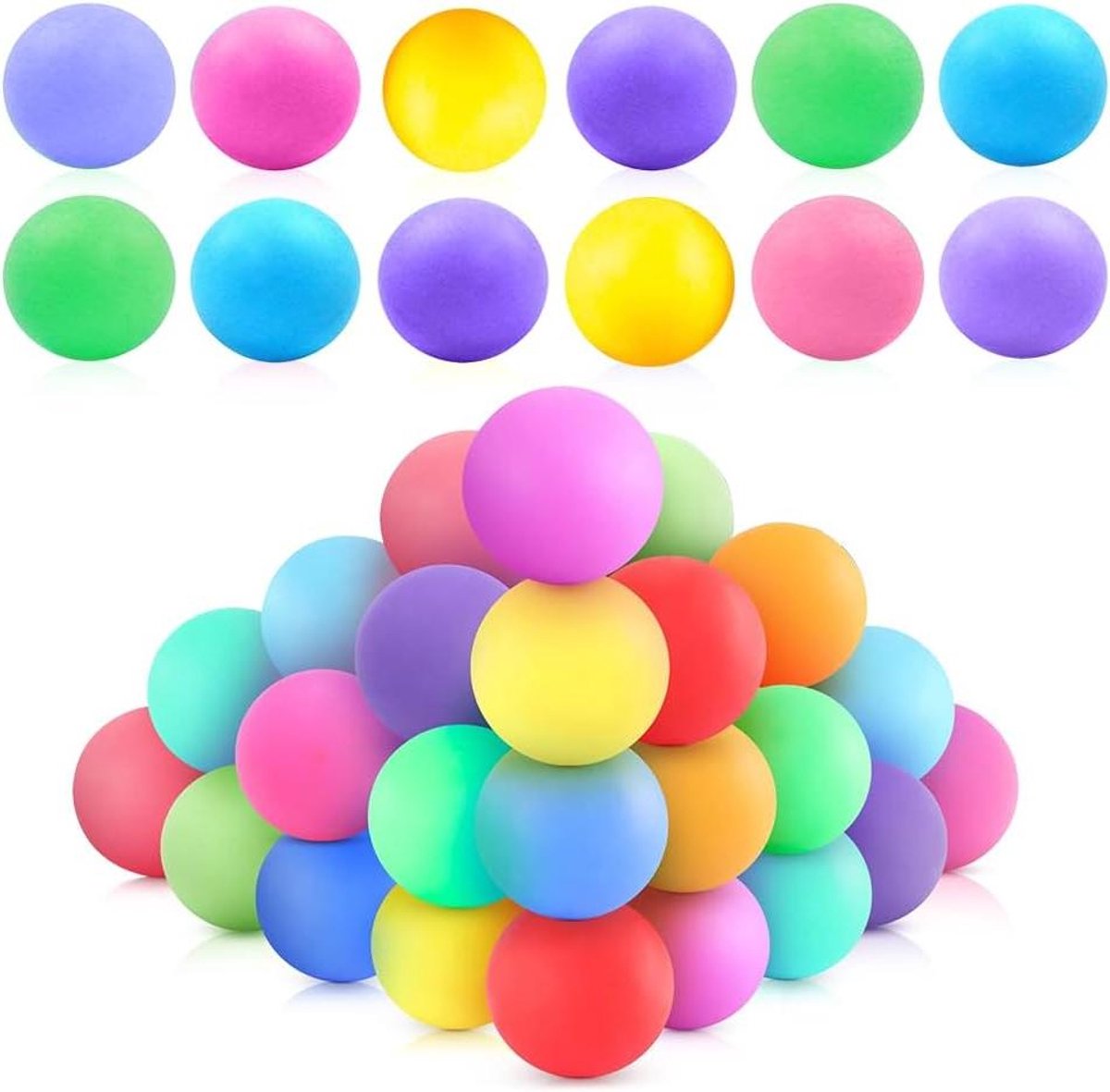 Leuke Kleurrijke Tafeltennisballen 40mm voor Training en Spelletjes
