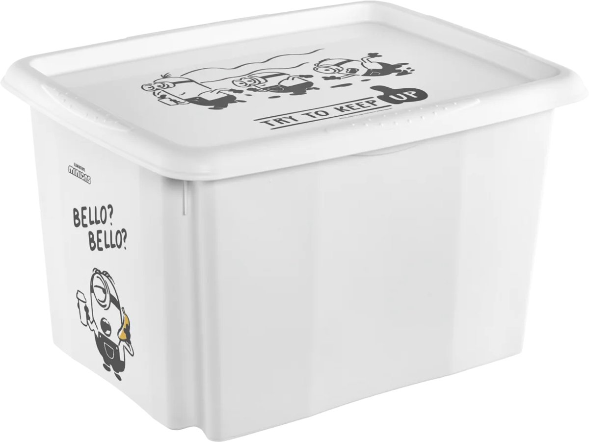 keeeper opbergbox Karolina Minions, 30 liter, wit, 35x45x27 cm