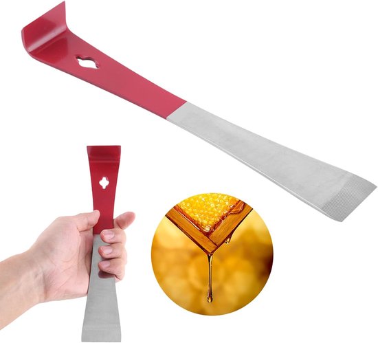 Stainless Steel Beehive Scraper Beekeeping Tool Beekeepers Pry Trim Equipment, Dyed Red J Hook Tool, Beehive Hand Tool — afbeelding 4