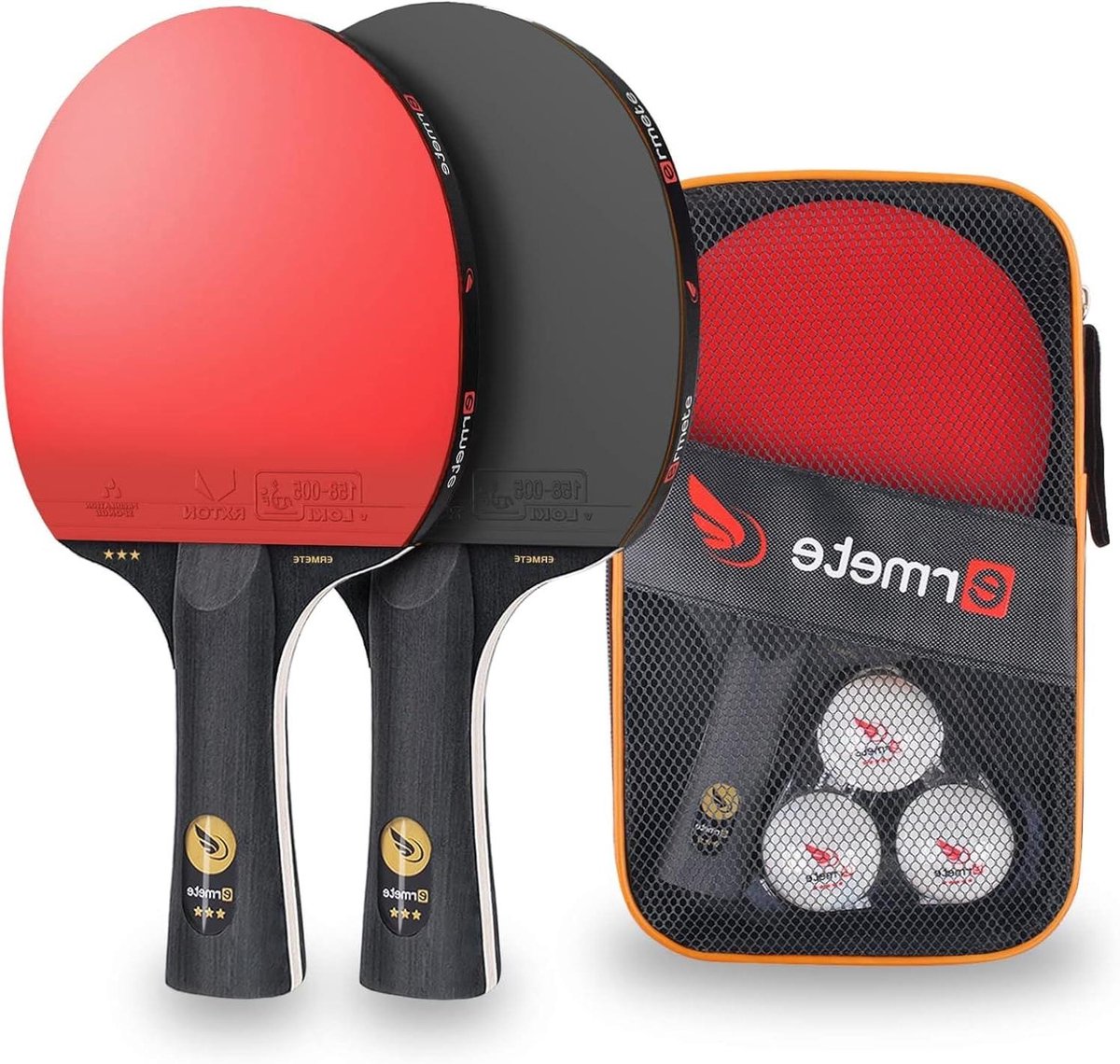 Tafeltennis Set - Ping Pong Set - Recreatief Spelen - Antislip Handvat - 7-laags Bladen - Groen
