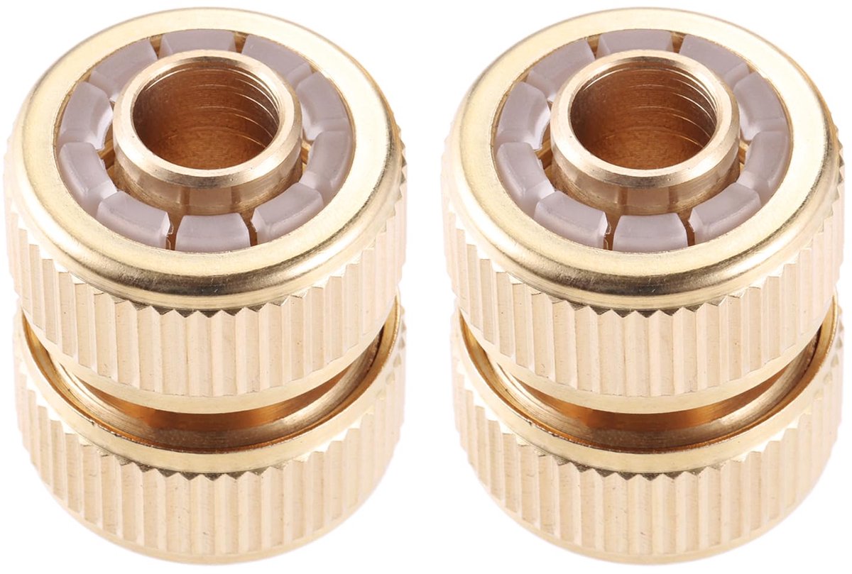 Dailygoods - 2-delige Messing Slangkoppeling Set voor Gemakkelijke Reparaties