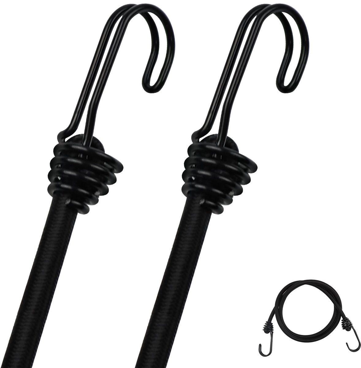 Dailygoods - Set van 2 Elastische Spanbanden met Haken - Ideaal voor Meubelbescherming en Camping