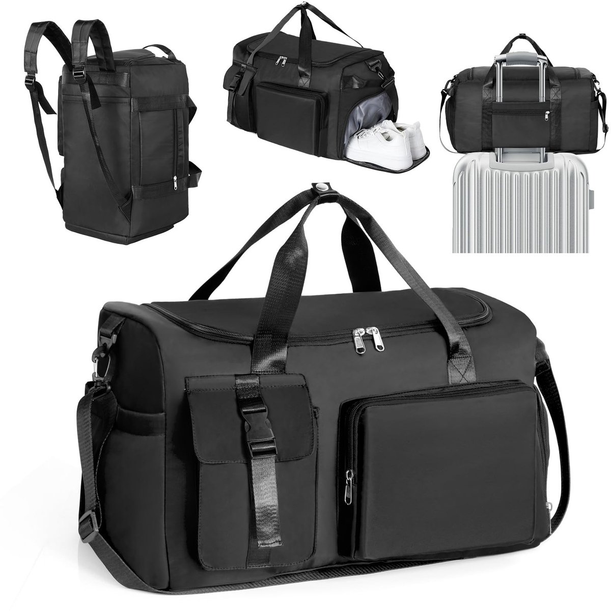 Dailygoods - Sporttas voor Mannen en Vrouwen - 42 Liter Waterproof Fitness Bag met Schoen- en Nat Vak