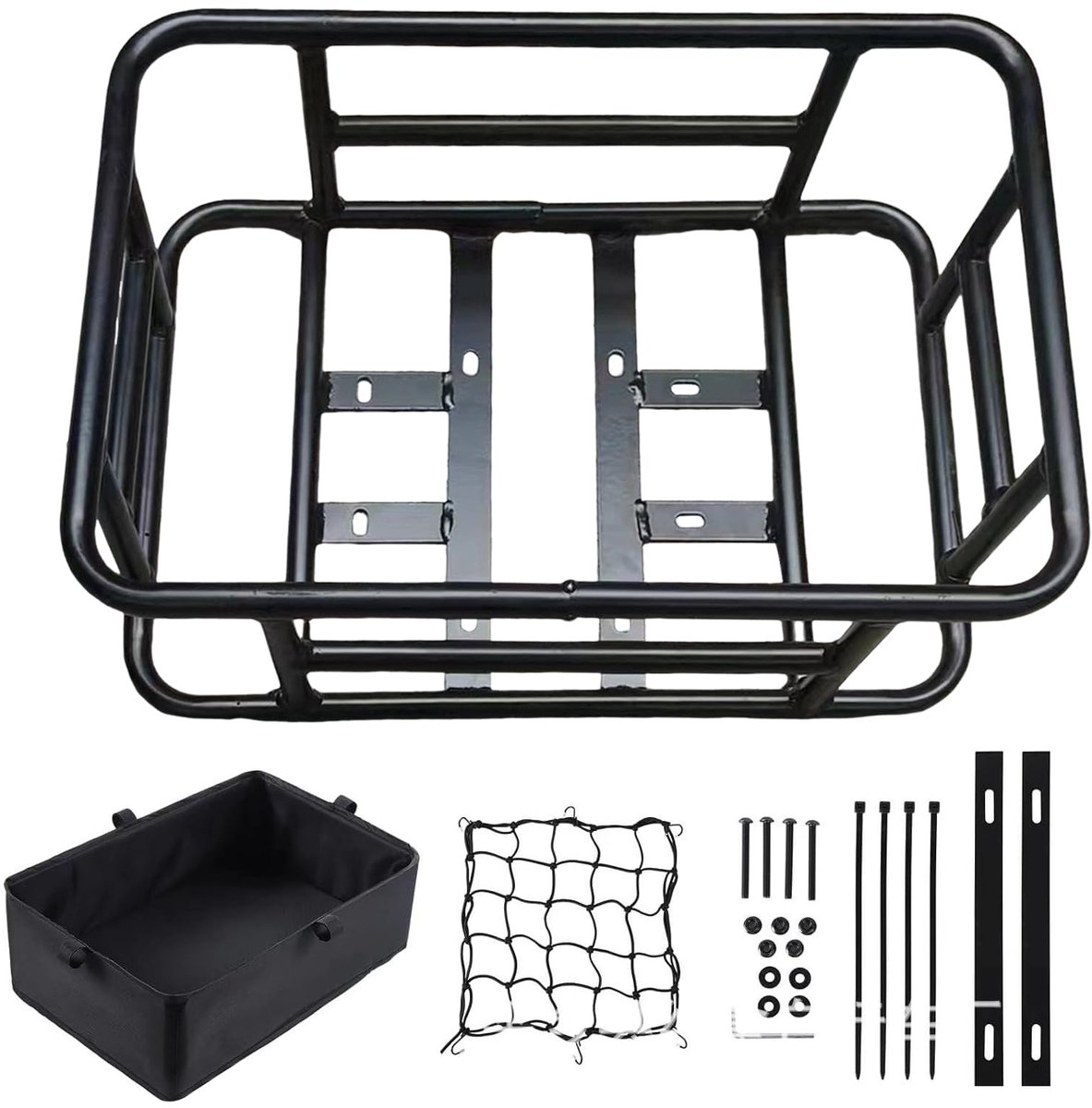 Dailygoods - Grote Achterfietsmand met IJzeren Frame - Multifunctionele Fietsmand