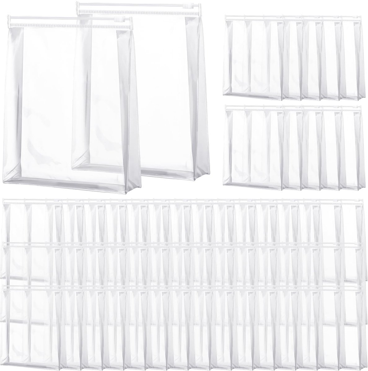 Dailygoods - Xuniea Mini Doorzichtige Make-up Tas, Set van 100 Kleine Reis Toilettas, Waterdicht