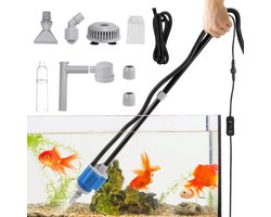 SnelShoppen - Weigudoc Aquarium Grindzuiger, Automatische Waterwisselaar 6-in-1, Aquarium Stofzuiger voor Waterverversing, Zandreiniging en Vuilverwij