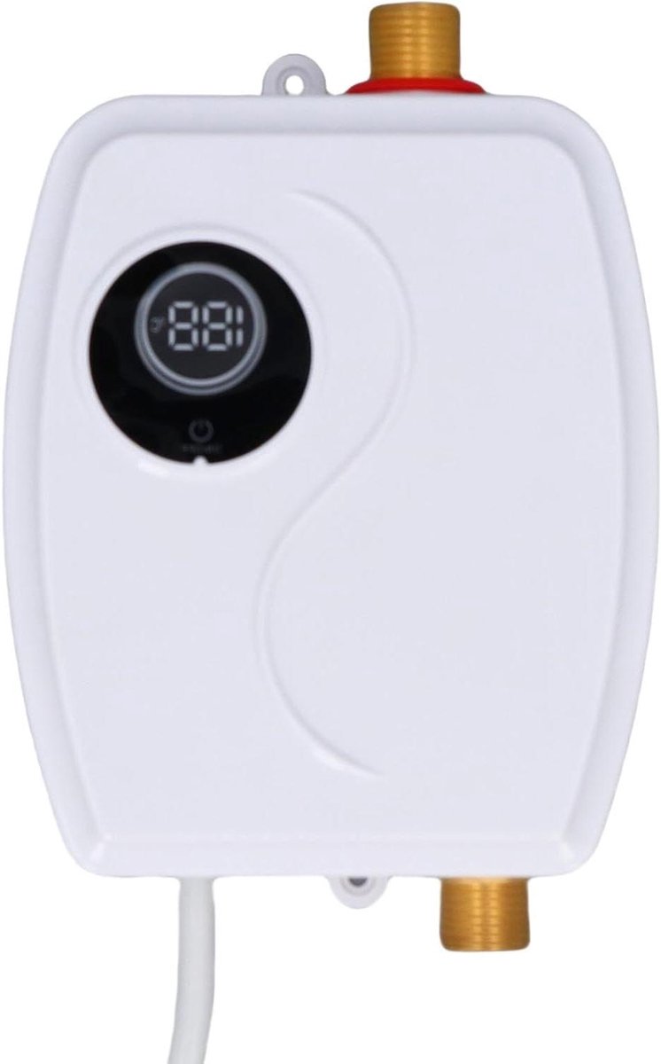 Mini Boiler Doorstroomverwarmer Waterkoker Direct Warm Water Messing Inlaat Uitlaat 2.5 Gallon Wit