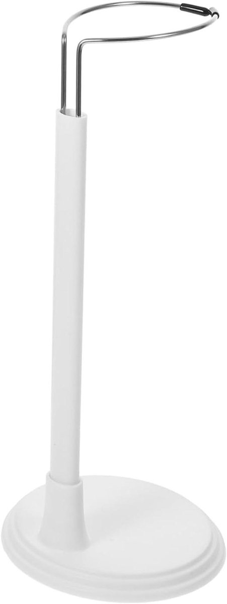 Poppen Standaard - Speelgoedrek - Poppen Tonen - Verstelbare Bevestiging - 24 cm - Wit