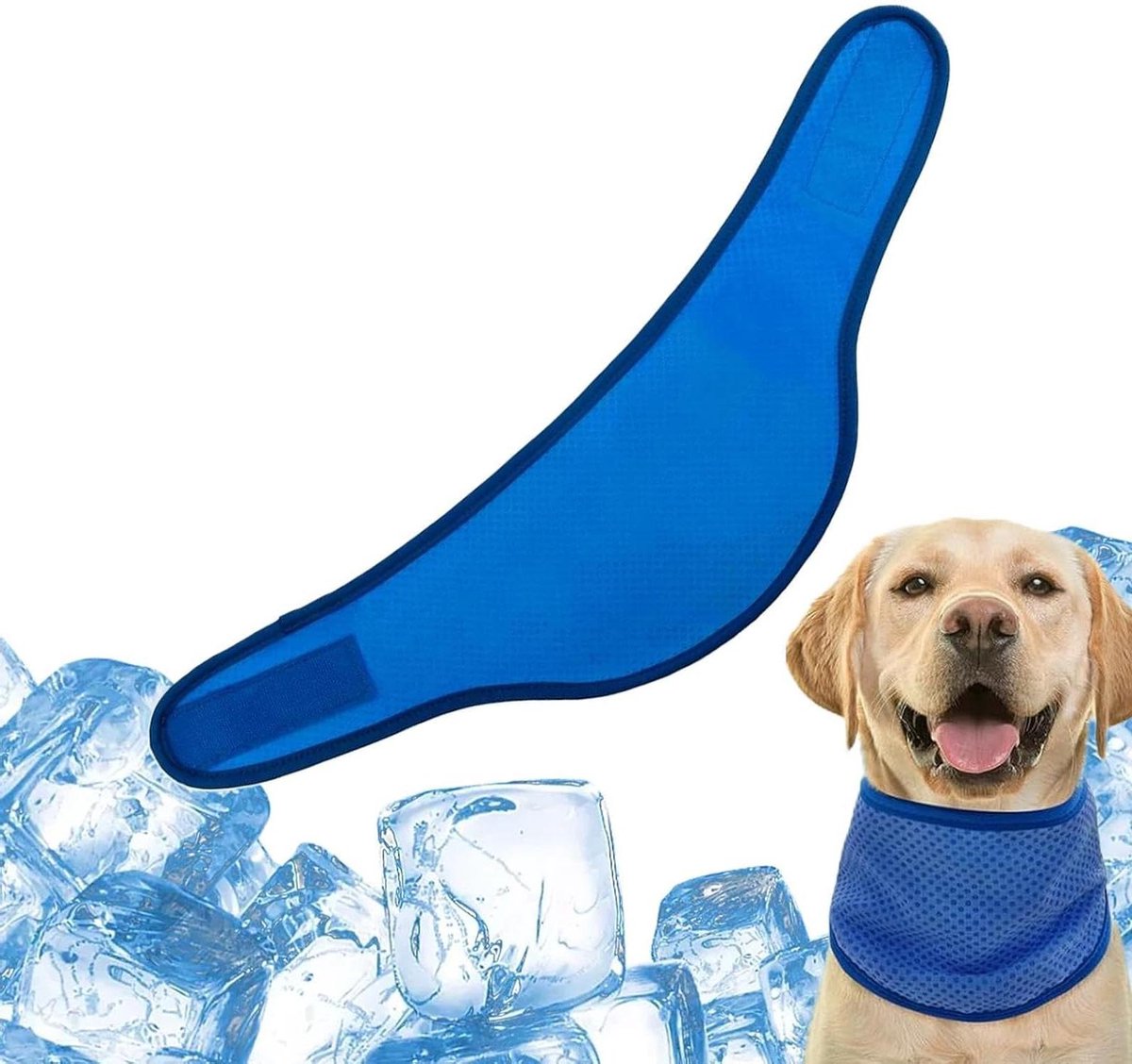 Honden Koelsjaal - Hondenhalskoeler Nekband - Hittepreventie - Innovatieve Koeltechnologie - Verstelbaar - Hemelsblauw