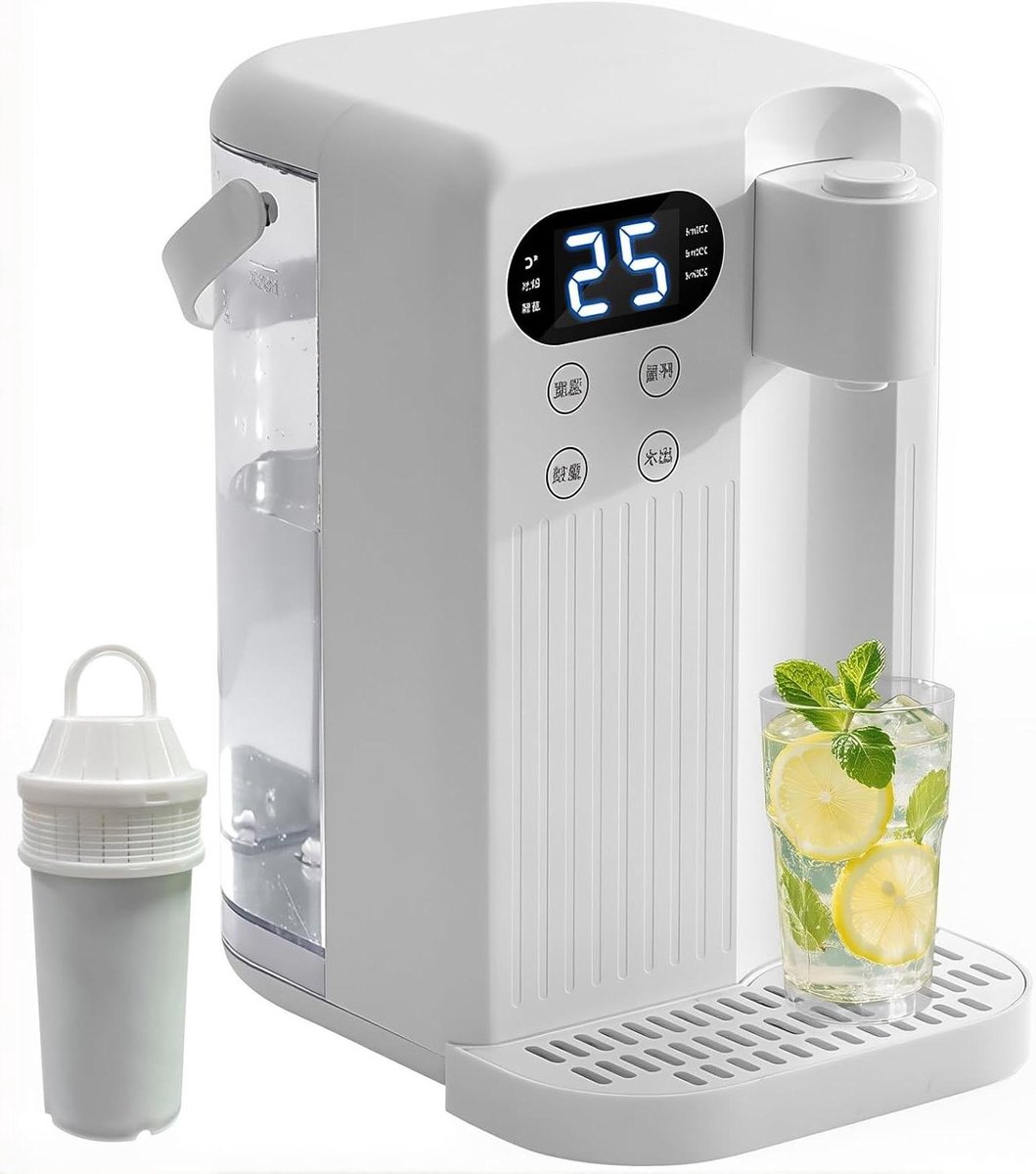 Heetwaterdispenser Waterkoker Dispenser Direct Warm Water 12 Temperatuurinstellingen 3 Liter Tank Wit
