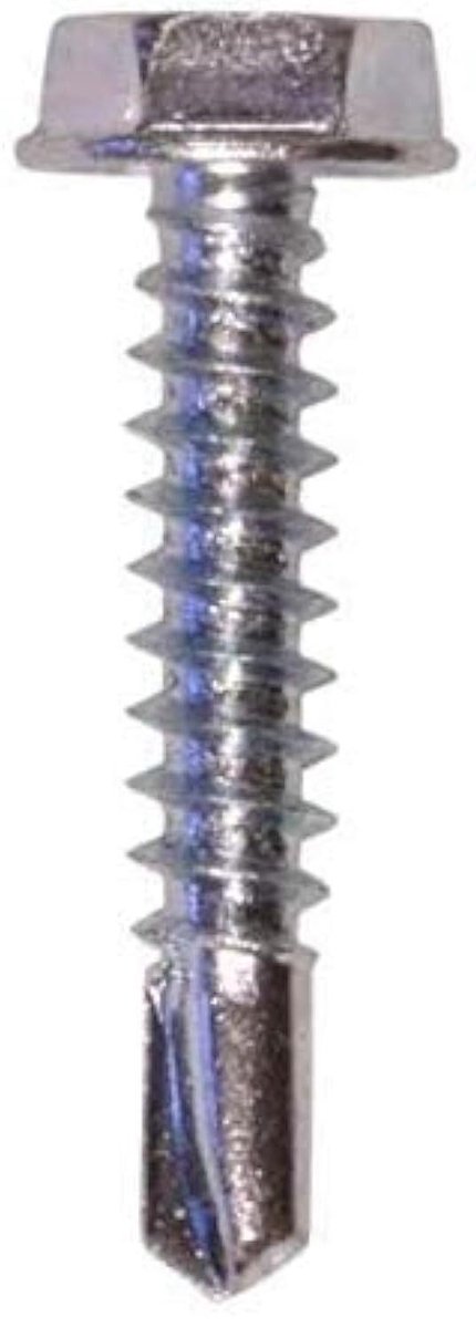 Zelftappende schroeven - Metaalschroeven Dakgootschroeven - Bevestigen van materialen - Met rubberen sluitringen - #8 x 1/2" - Zink