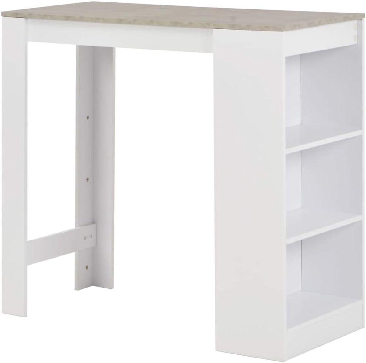 Bartafel met plank - Statafel keuken - Ruimte besparen - Eigentijds design - 110 x 50 x 103 cm - Taupe